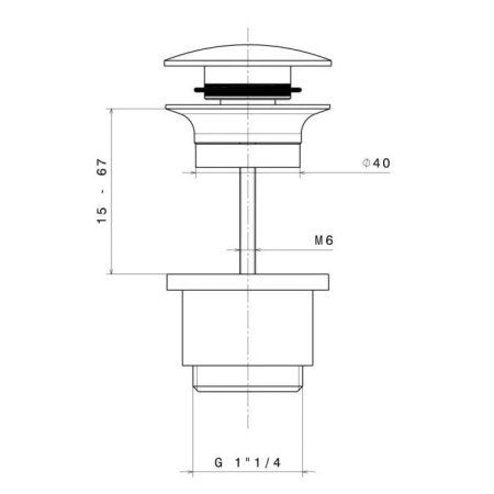 Kerama Marazzi Донный клапан для раковины, нержавеющая сталь 