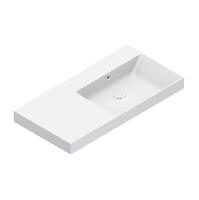 Catalano ZERO Раковина 100x50 чаша справа, без отв. под смеситель, покрытие Cataglaze+, цвет белый глянцевый