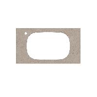 Kerama Marazzi MAGICA Столешница из керамогранита для раковин, встраиваемых сверху Риккарди 90 см, бежевый матовый