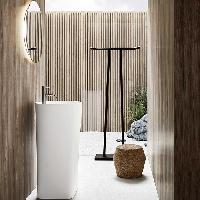 NOORTH milldue edition Azuma Раковина AZUMA 88 Ø44.6xh88см напольная, слив в пол, с 1отв., c д/клап., Cristalplant, цвет: bianco opaco-J10