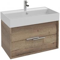 EB1667-E75-E75  VIVIENNE Тумба для раковины 80 см, к. дуб давос натуральный, ф. дуб давос натуральный