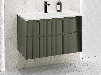 IBX FORTUNA, тумба под раковину 80 см, 2 ящика, цвет терра матовый лак