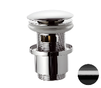 Донный клапан с переливом 1”1/4 Remer 905CC2114CFP, черный брашированный хром