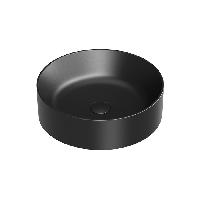 Catalano Zero  Раковина 45 см диаметр,  на столешницу, без отв. под смеситель, покрытие Cataglaze+, цвет черный матовый