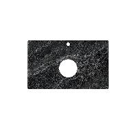 Kerama Marazzi Столешница из керамогранита для накладных раковин Риальто темный серый лаппатированный