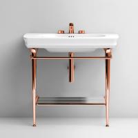 Artceram CIVITAS Металическая структура Quadra 70х40хh80,5см для раковины 90, полка сетка, цвет: розовое золото