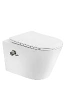 Унитаз подвесной с функцией биде, AVVA Белый матовый c крышкой (торнадо)