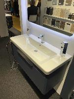 IBX, керамическая раковина 105 см, с крыльями, цвет белый