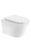 Унитаз подвесной, AVVA Белый матовый c крышкой (функц. торнадо)