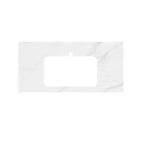 Kerama Marazzi Столешница из керамогранита для раковин, встраиваемых сверху Монте Тиберио 100 см, белый натуральный