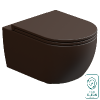 Чаша подвесного унитаза со смывом Eco Clean GSG Ceramic Design Like LKWCSOEC035, Cacao Matt