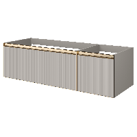 QUATRO 2 140см (100+40) тумба рифл CASHMERE FUGA профиль MATT GOLD