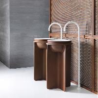 FALPER Controstampo Отдельностоящая раковина 460х460х843 CRISTALPLANT, цвет CORTEN