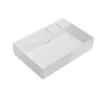 Kerama Marazzi Раковина LOGICA мебельная\подвесная, 70*48*14,5см, без отв. под смеситель, с переливом, белая глянцевая