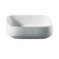 ARTCERAM COGNAC Раковина настольная Quadro 55x35 см, цвет матовый белый, Saniglaze