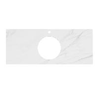 Kerama Marazzi Столешница из керамогранита для накладных раковин Монте Тиберио 120 см, белый натуральный