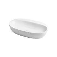 AZZURRA ELEGANCE CIRCLE  раковина накладная 70х42см без отв. под смеситель , цвет белый