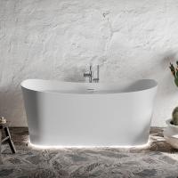 NOVELLINI SHIP Ванна пристенная 1500х900х620 мм., в комплекте с смесителем хром, с донным клапаном click-clack, NOVOTECH, цвет белый матовый