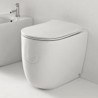 Kerasan Nolita Унитаз безободковый пристенный 55х35 см, с креплениями WB5N, цвет белый глянцевый