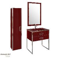 Пенал MONACO  бордо глянец +  хром  без ножек