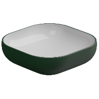 Раковина накладная биколор 45 см GSG Ceramic Design Easy EALAVQU45BI000/036, White/Smeraldo Matt