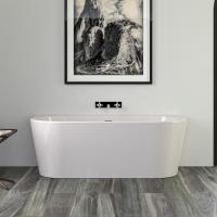 KNIEF Слив перелив с системой Click-Clack, с гибким шлангом и горизонтальным отводом, цвет хром (смонтирован на ванне)