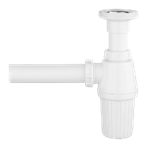 Сифон для раковины (пластиковый), белый