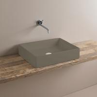 Artceram SCALINO Раковина накладная,55х38хh11,5см, без отв под смеситель, без перелива, цвет: matera