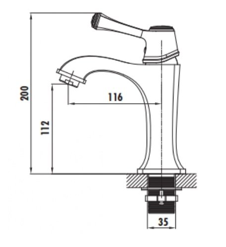 XX CREAVIT Cмеситель для раковины ELEGANT 