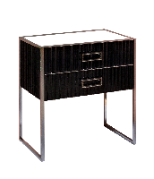 Тумба MONACO 80см  h74см  черная глянец +  хром   под раковину чашу