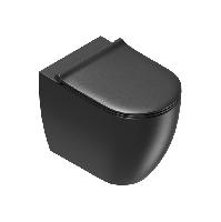Catalano SFERA Унитаз напольный 55x35, безободковый, универс.слив, смыв Tornado, покрытие Twinglaze+, без крепежа, цвет черный матовый