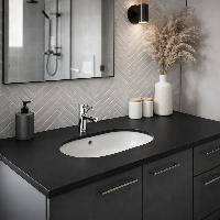 Ideal Standard Connect Раковина 480х350 мм, овальная, встраиваемая снизу без отв. под смес., + крепеж, цвет: белый глянец