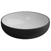 Раковина накладная биколор 45 см GSG Ceramic Design Easy EALAVRO45BI000/003, White/Black Matt