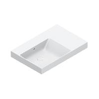 Catalano ZERO Раковина 75x50 чаша слева, без отв. под смеситель, покрытие Cataglaze+, цвет белый глянцевый