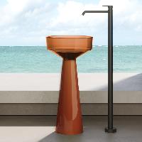DEA DESIGN Pedestal Basin Раковина напольная d425хh850 мм, цвет sunset