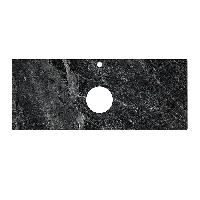 Kerama Marazzi Столешница из керамогранита для накладных раковин Риальто темный серый лаппатированный