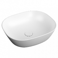 Plural Квадратная раковина-чаша низкая, 45 см, цвет матовый белый