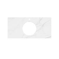 Kerama Marazzi Столешница из керамогранита для накладных раковин Монте Тиберио 100 см, белый натуральный