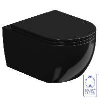 Чаша подвесного унитаза биколор GSG Ceramic Design Like LKWCSOBI000/002, White/Black Shiny