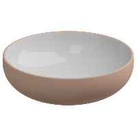 Раковина накладная биколор 45 см GSG Ceramic Design Easy EALAVRO45BI000/032, White/Cipria Matt