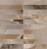 Reves De Rex Choco Matte Mosaico 3x15 30x30