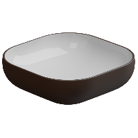 Раковина накладная биколор 45 см GSG Ceramic Design Easy EALAVQU45BI000/035, White/Cacao Matt