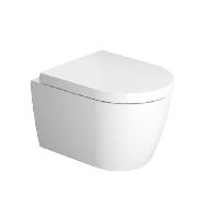 Duravit Me by Starck Комплект: Унитаз  Rimless подвесной, безободковый, с сиденьем микролифт, цвет: белый (Спеццена)
