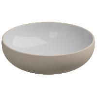 Раковина накладная биколор 45 см GSG Ceramic Design Easy EALAVRO45BI000/034, White/Sabbia Matt