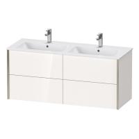 Duravit ME by Starck  Двойная раковина для мебели с перел., с 1 отв. под смес., 1300x490мм, Цвет: Белый
