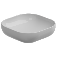 Раковина накладная 45 см GSG Ceramic Design Easy EALAVQU45000, белый глянцевый