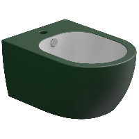 Биде подвесное биколор GSG Ceramic Design Like LKBISOBI000/036, White/Smeraldo Matt