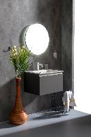 Тумба без раковины Vallessi 60*46см Антрацит матовый, 1 полка