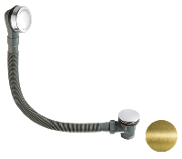 Слив-перелив click-clack для ванны Remer 96PCCVO, состаренная латунь