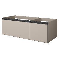 QUATRO 2 120см (80+40) тумба DAPHNE профиль ANTHRACITE